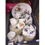 A crate of Royal Worcester Evesham tea and coffee ware - approx 47 pieces