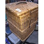 A wicker basket.