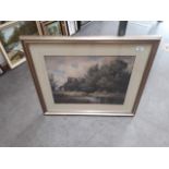 W. H. Wilkinson, river landscape, watercolour, 53cm x 42cm, signed lower right, framed and glazed.