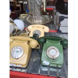 Three vintage house phones