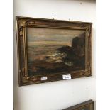 An early 20th century coastal scene oil on board, indistinctly signed lower right, possibly Russian?