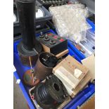 A box misc including calorific burner, GRD7 solenoid, prism holder, grease spot holder, spring