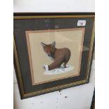 Richard Petherick, 'Red Fox', watercolour, signed lower right, framed and glazed.