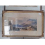 J Joy, 19th century school, watercolour, signed 'J Joy 1862' to lower right, 49cm x 23cm, framed and