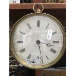 A brass cased clock