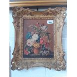 Early 20th century school, oil on canvas depicting flowers with birds nest and butterfly, signed '