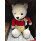 A Rupert style teddy bear.