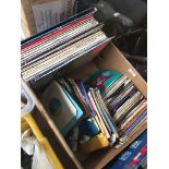 A box of LPs and 45s