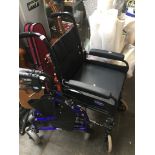 A wheelchair and a mobility aid.