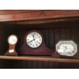 3 vintage mantel clocks.