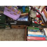 5 boxes of games, toys, figures and puzzles.