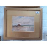 Edmund Morrison Wimperis (1835-1900), watercolour, coastal scene, signed 'EMW' to lower left, 24.5cm