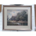 W. H. Wilkinson, river landscape, watercolour, 53.5cm x 42cm, signed lower right, framed and glazed.