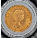 Elizabeth II sovereign 1957 ONLY 10% BUYER'S PREMIUM (INCLUSIVE OF VAT) NORMAL ONLINE FEES APPLY.