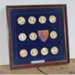 A Royal Mint Family of Windsor cased commemorative set of eleven silver coins.