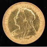 A Victoria half sovereign 1900.