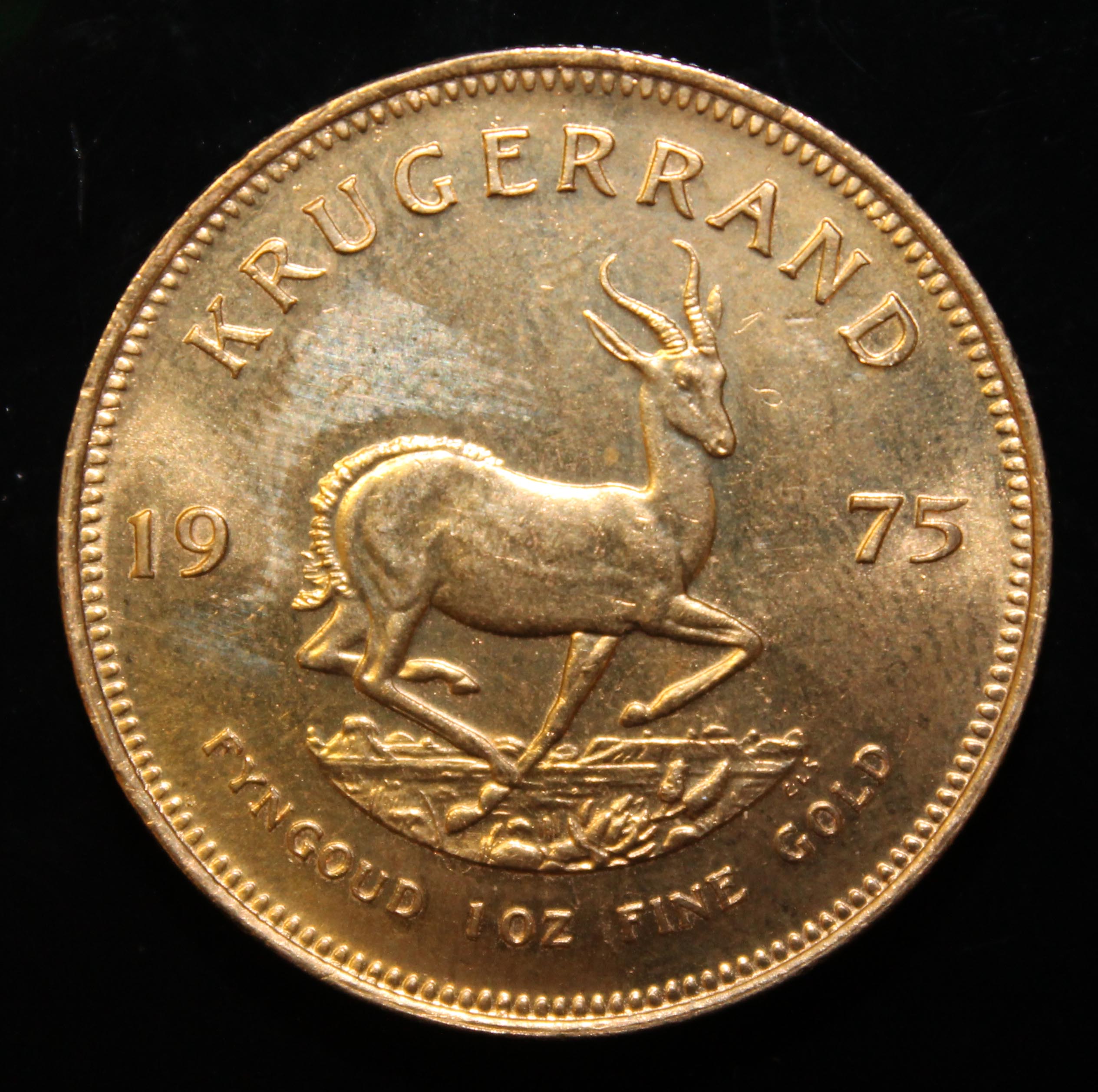 South Africa, 1975 Krugerrand, 1 oz. fine gold (91.67%) ONLY 10% BUYER'S PREMIUM (INCLUSIVE OF - Image 2 of 2