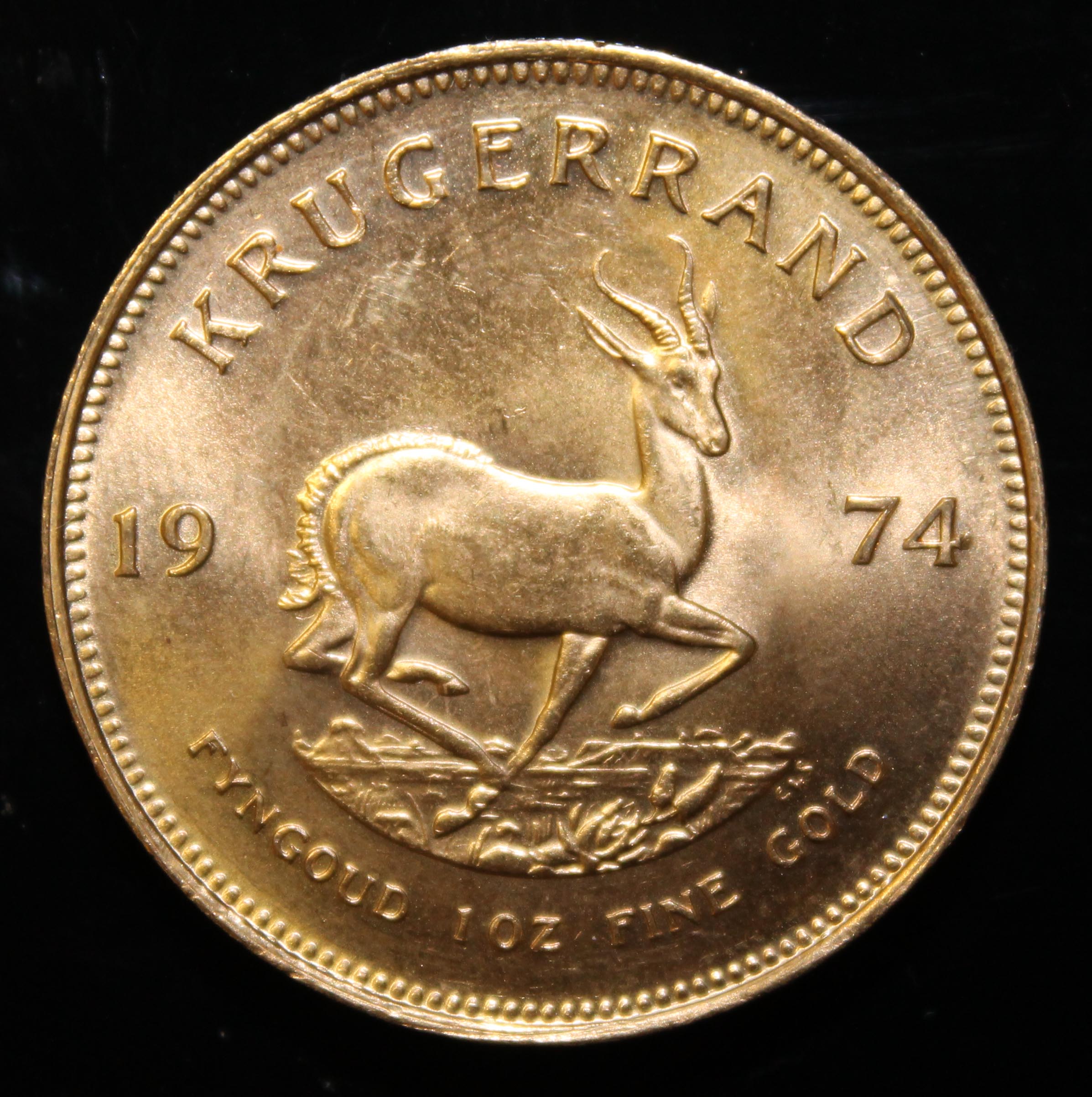 South Africa, 1974 Krugerrand, 1 oz. fine gold (91.67%) ONLY 10% BUYER'S PREMIUM (INCLUSIVE OF - Image 2 of 2