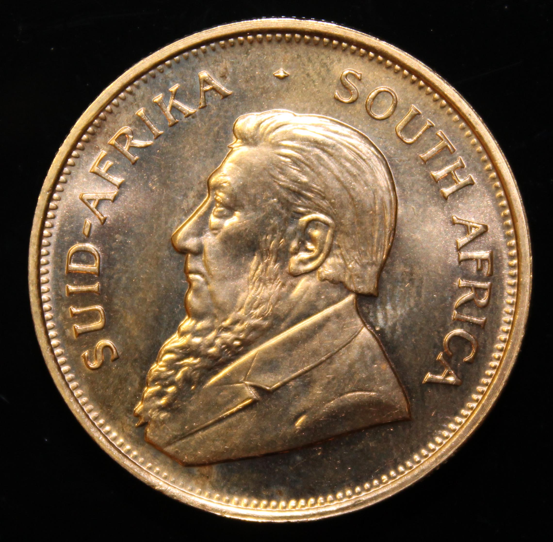 South Africa, 1974 Krugerrand, 1 oz. fine gold (91.67%) ONLY 10% BUYER'S PREMIUM (INCLUSIVE OF