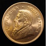 South Africa, 1975 Krugerrand, 1 oz. fine gold (91.67%) ONLY 10% BUYER'S PREMIUM (INCLUSIVE OF