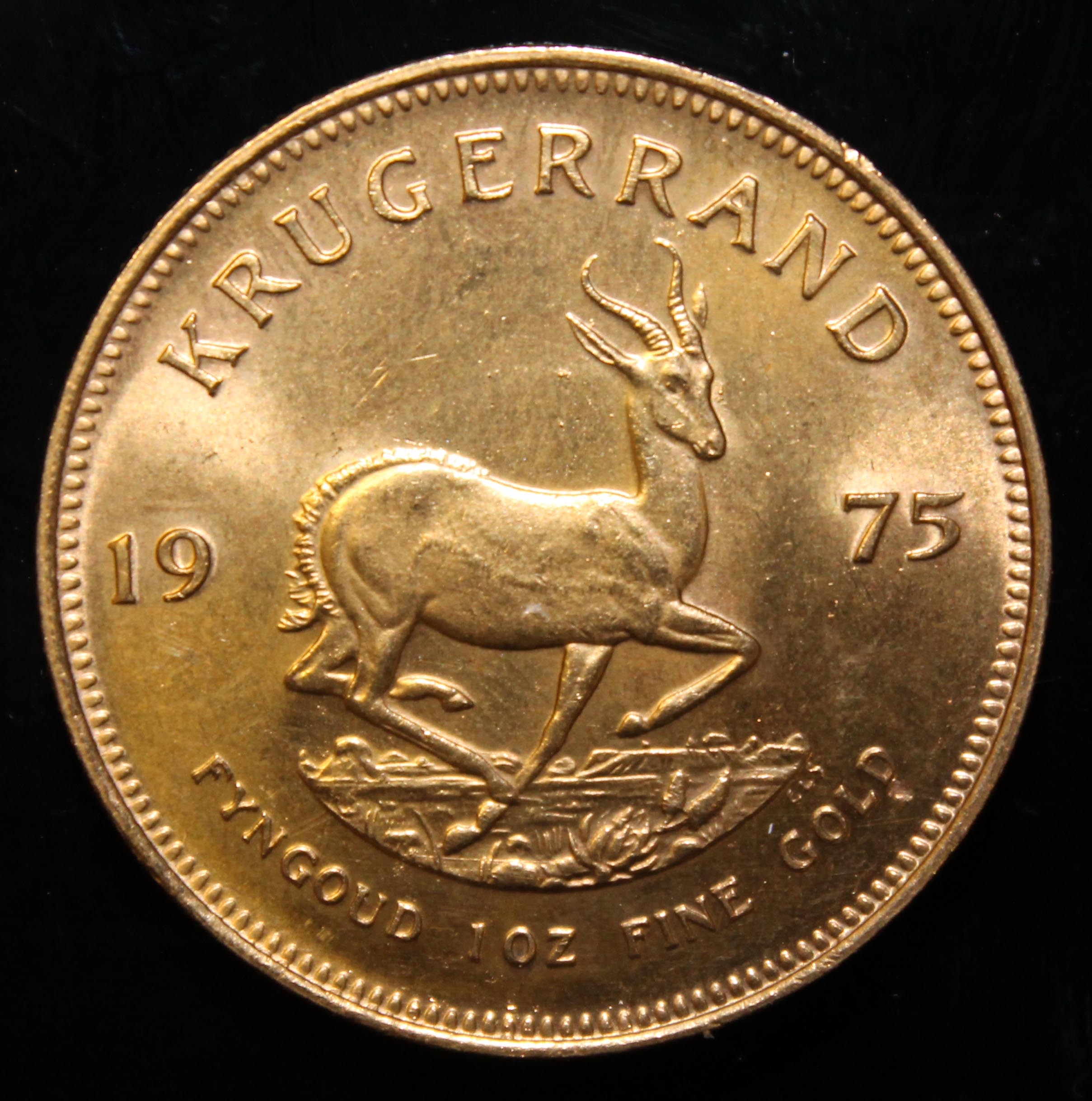 South Africa, 1975 Krugerrand, 1 oz. fine gold (91.67%) ONLY 10% BUYER'S PREMIUM (INCLUSIVE OF - Image 2 of 2