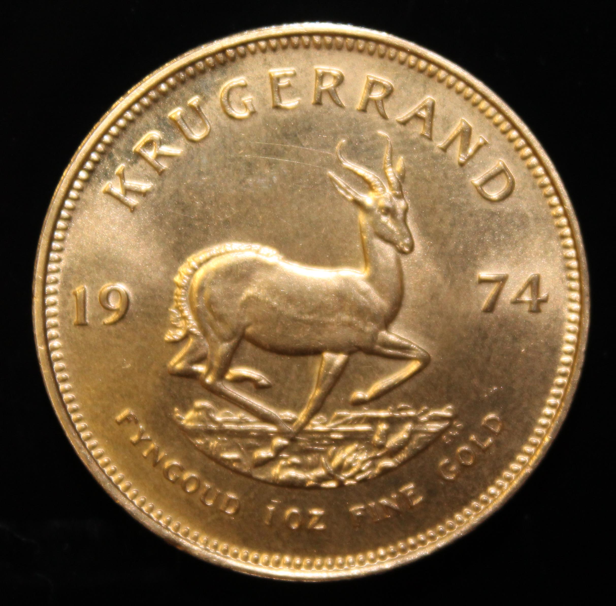 South Africa, 1974 Krugerrand, 1 oz. fine gold (91.67%) ONLY 10% BUYER'S PREMIUM (INCLUSIVE OF - Image 2 of 2