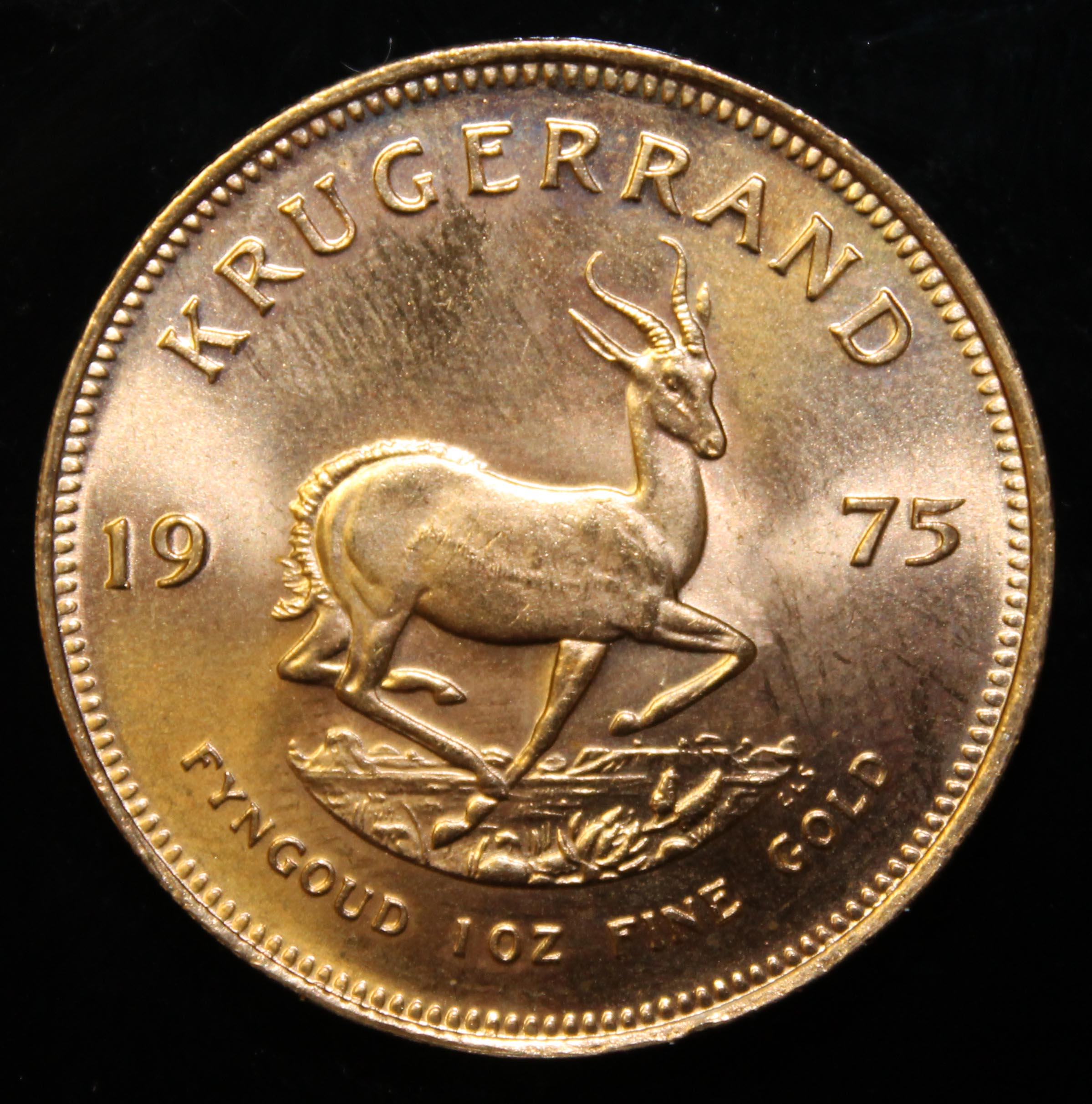 South Africa, 1975 Krugerrand, 1 oz. fine gold (91.67%) ONLY 10% BUYER'S PREMIUM (INCLUSIVE OF - Image 2 of 2