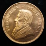 South Africa, 1975 Krugerrand, 1 oz. fine gold (91.67%) ONLY 10% BUYER'S PREMIUM (INCLUSIVE OF