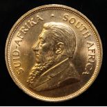 South Africa, 1975 Krugerrand, 1 oz. fine gold (91.67%) ONLY 10% BUYER'S PREMIUM (INCLUSIVE OF