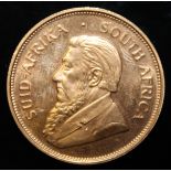 South Africa, 1975 Krugerrand, 1 oz. fine gold (91.67%) ONLY 10% BUYER'S PREMIUM (INCLUSIVE OF