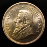 South Africa, 1974 Krugerrand, 1 oz. fine gold (91.67%) ONLY 10% BUYER'S PREMIUM (INCLUSIVE OF