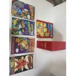 Collection of Simpsons comics and books including Itchy and Scratchy #1, Bartman #1, Radioactive Man