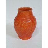 A Pilkington's Royal Lancastrian mottled orange vase number 3303, height 18cm.