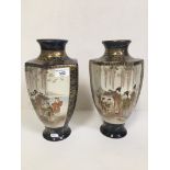 A pair of Japanese Satsuma vases