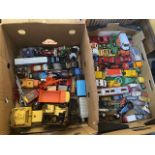2 boxes of diecast model toys