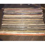A box of records to include Madonna, Duran Duran and Van Halen etc.