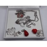 Links of London silver charms and pendant.
