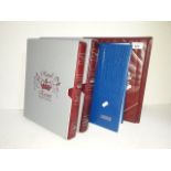 Four stamp albums containing mainly Royal related, mint stamps etc.