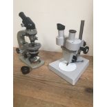 2 modern microscopes