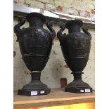 Pair of terracotta urns