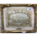 A coloured Lithograph, 'The Crystal Palace 1851', framed and glazed, ornate gilt frame, overall