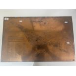 A Concorde engraved copper plaque, 67cm x 42.5cm.