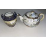 A large vintage Japanese Noritake teapot & vase