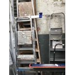 Aluminium extending ladders, large wooden stepladders, aluminium 3 way ladder with platform and
