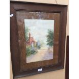 A cottage scene watercolour signed A Wilkinson