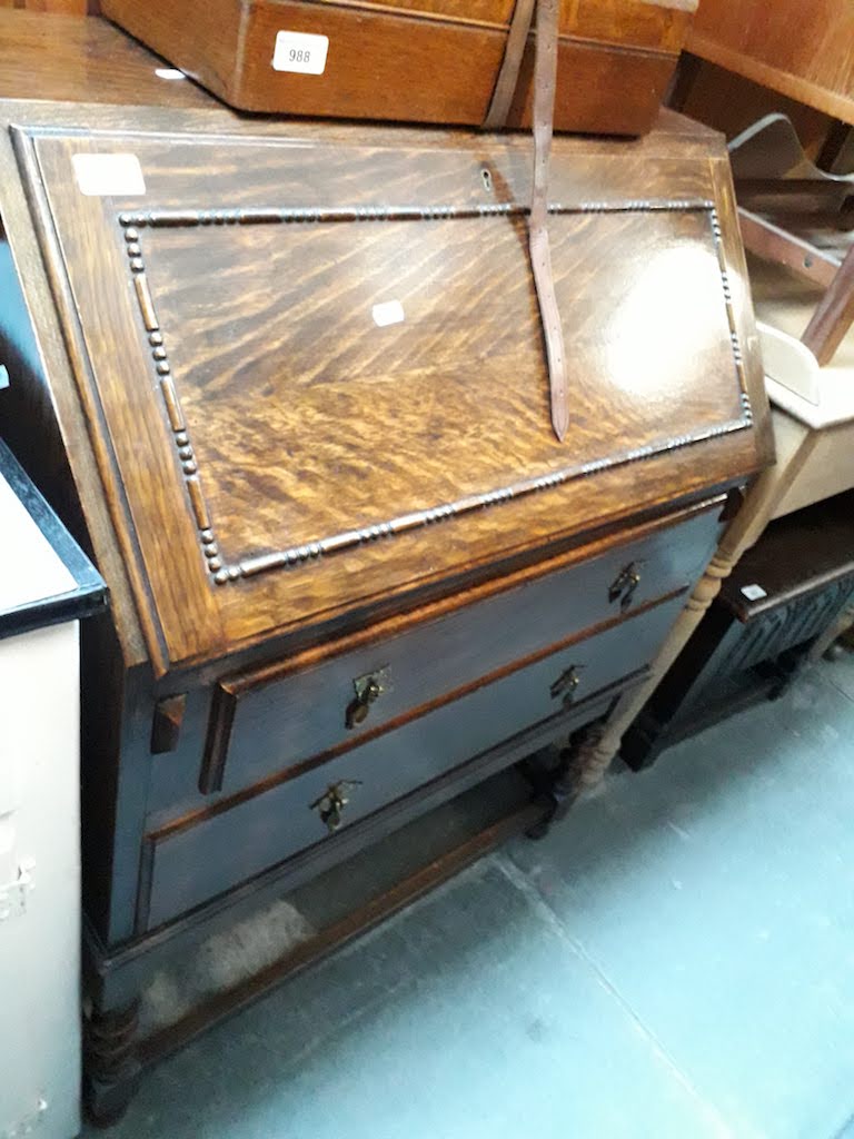 An oak bureau