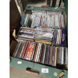 A box of CD's pop and classical