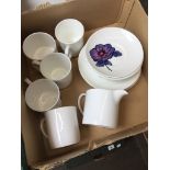 A Wedgwood Susie Cooper design 'Blue Anemone' tea set - 14 pcs