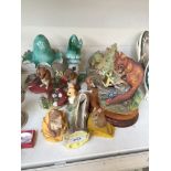 Various animal ornaments etc.