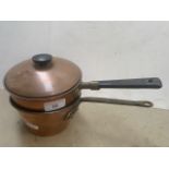 Two copper pans